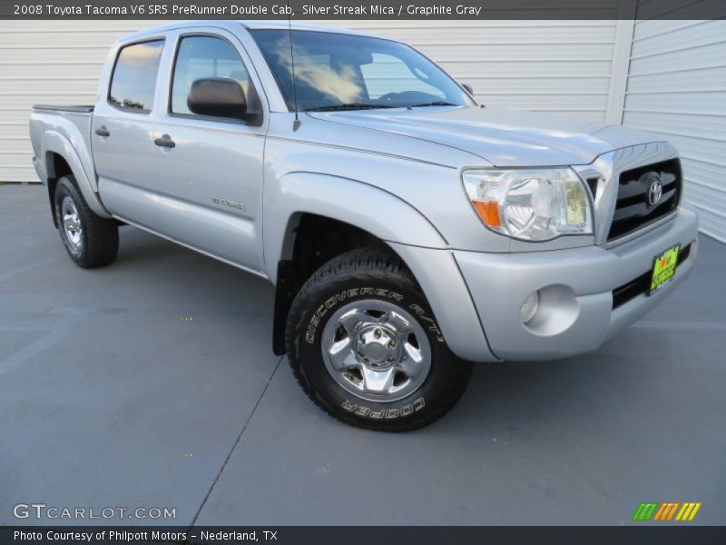 Silver Streak Mica / Graphite Gray 2008 Toyota Tacoma V6 SR5 PreRunner Double Cab