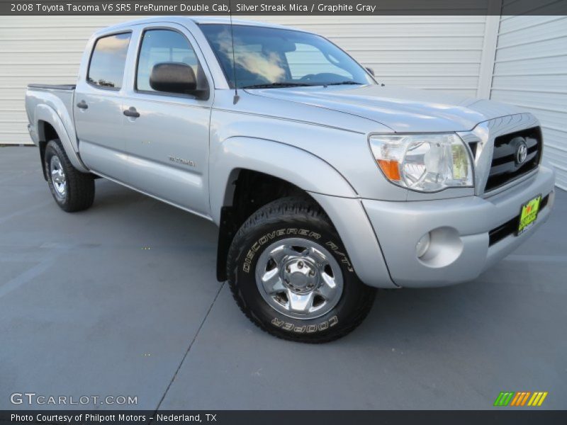 Silver Streak Mica / Graphite Gray 2008 Toyota Tacoma V6 SR5 PreRunner Double Cab