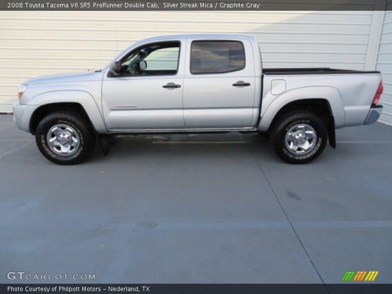 Silver Streak Mica / Graphite Gray 2008 Toyota Tacoma V6 SR5 PreRunner Double Cab