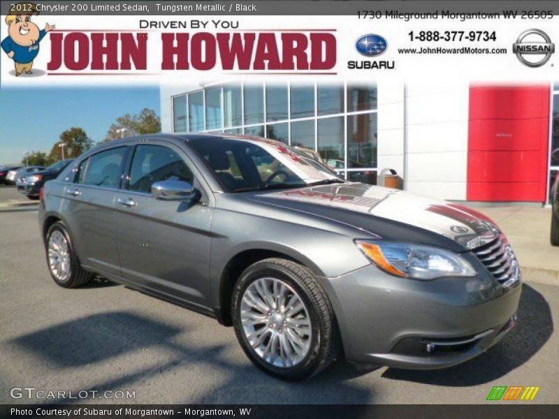 Tungsten Metallic / Black 2012 Chrysler 200 Limited Sedan