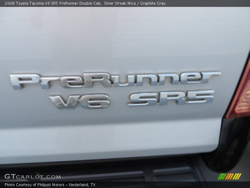 Silver Streak Mica / Graphite Gray 2008 Toyota Tacoma V6 SR5 PreRunner Double Cab