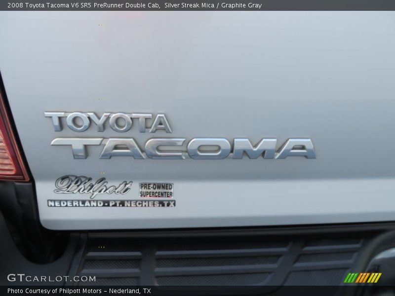 Silver Streak Mica / Graphite Gray 2008 Toyota Tacoma V6 SR5 PreRunner Double Cab