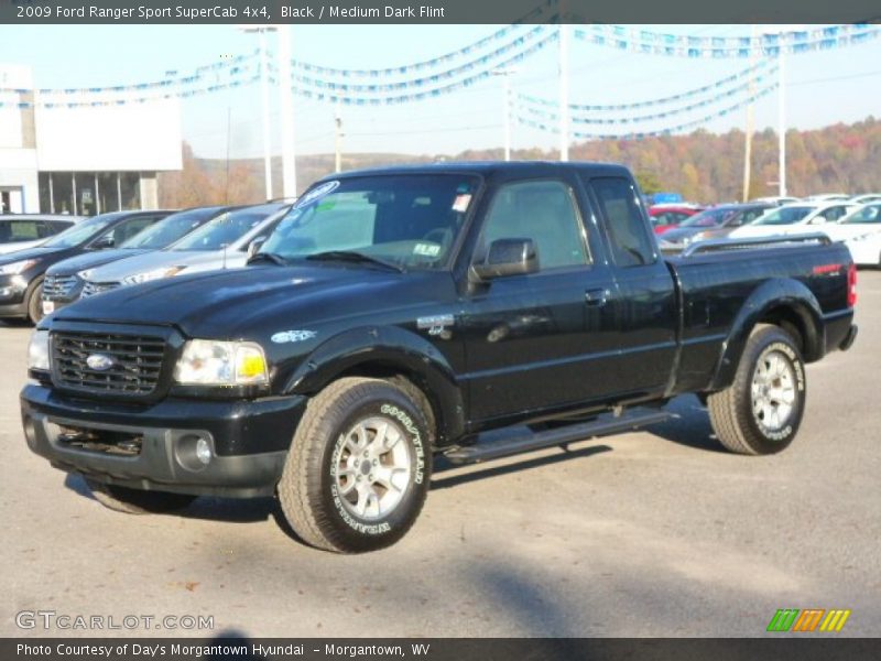 Black / Medium Dark Flint 2009 Ford Ranger Sport SuperCab 4x4