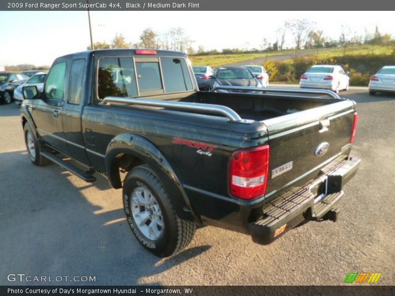 Black / Medium Dark Flint 2009 Ford Ranger Sport SuperCab 4x4