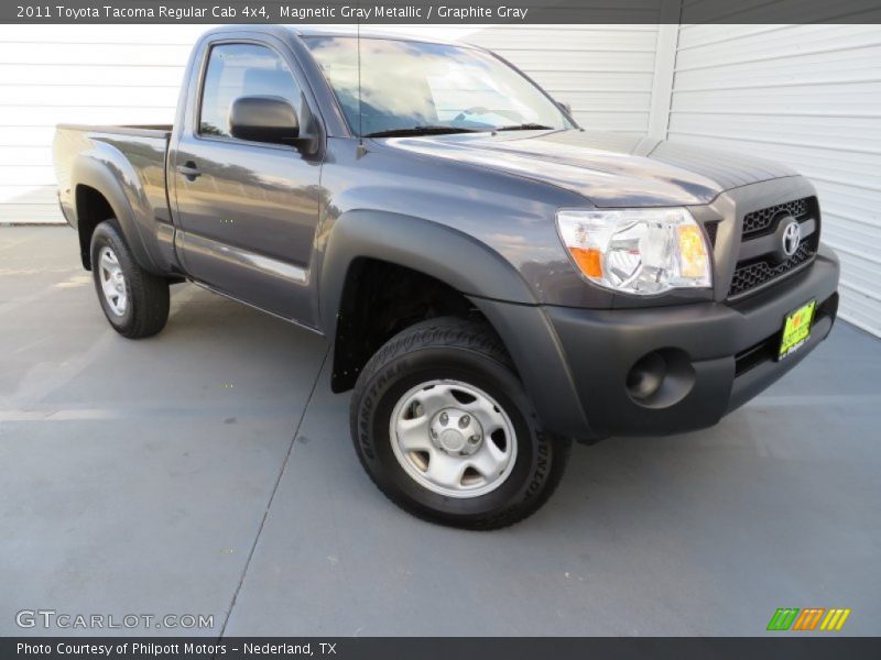 Magnetic Gray Metallic / Graphite Gray 2011 Toyota Tacoma Regular Cab 4x4