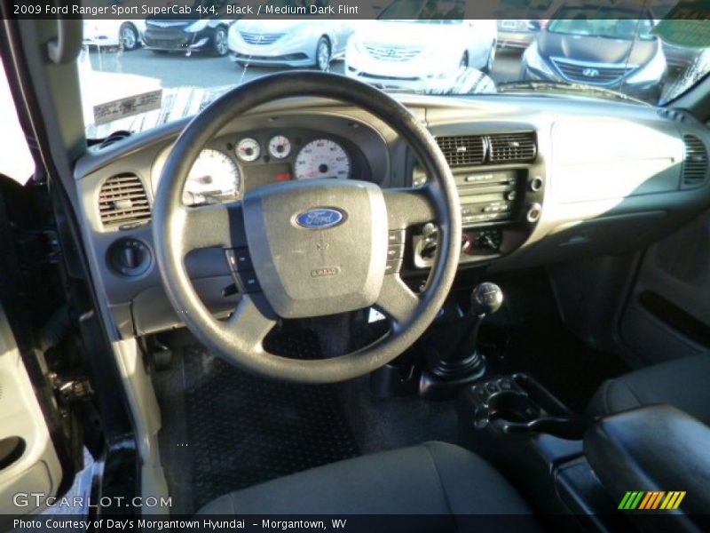 Black / Medium Dark Flint 2009 Ford Ranger Sport SuperCab 4x4