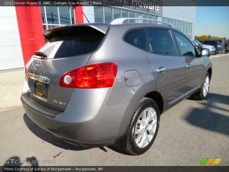 Gotham Gray Metallic / Black 2011 Nissan Rogue SL AWD