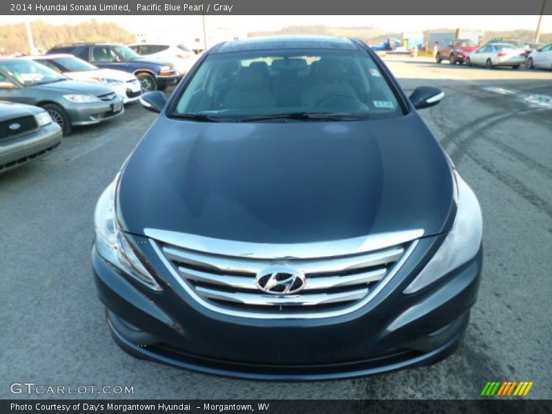 Pacific Blue Pearl / Gray 2014 Hyundai Sonata Limited