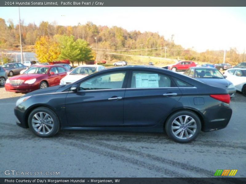 Pacific Blue Pearl / Gray 2014 Hyundai Sonata Limited