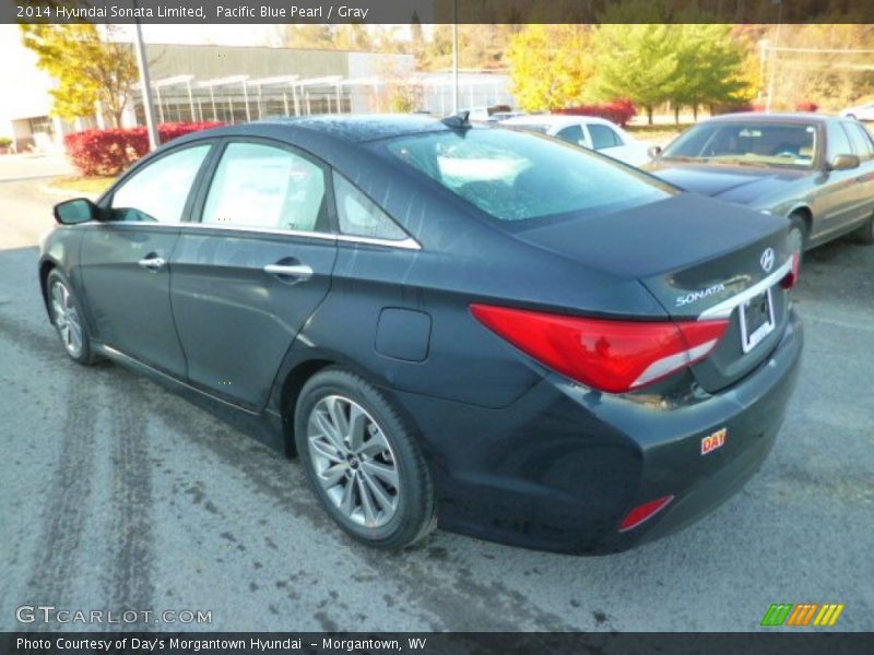 Pacific Blue Pearl / Gray 2014 Hyundai Sonata Limited