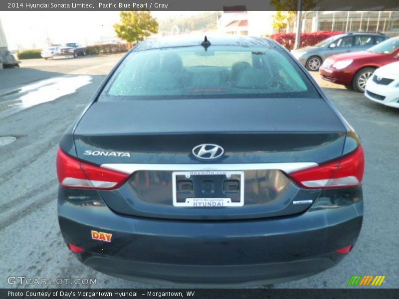 Pacific Blue Pearl / Gray 2014 Hyundai Sonata Limited