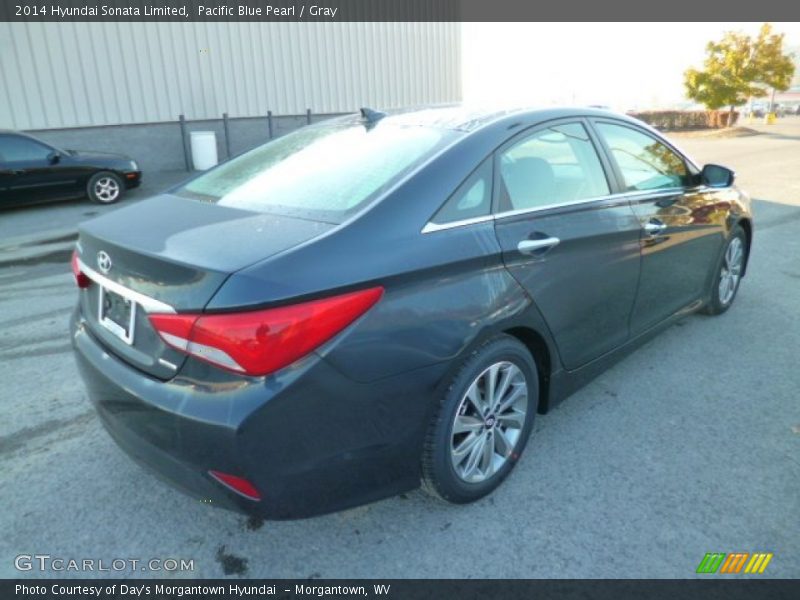 Pacific Blue Pearl / Gray 2014 Hyundai Sonata Limited