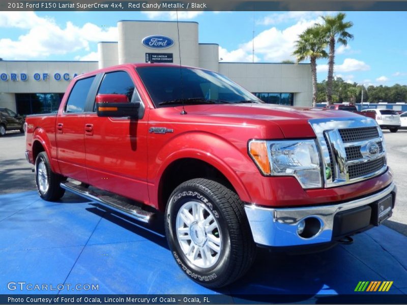 Red Candy Metallic / Black 2012 Ford F150 Lariat SuperCrew 4x4