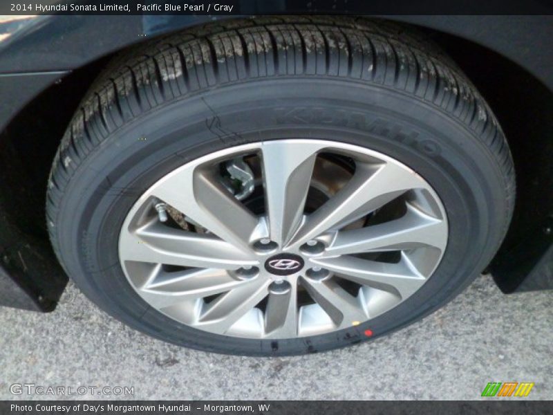 Pacific Blue Pearl / Gray 2014 Hyundai Sonata Limited