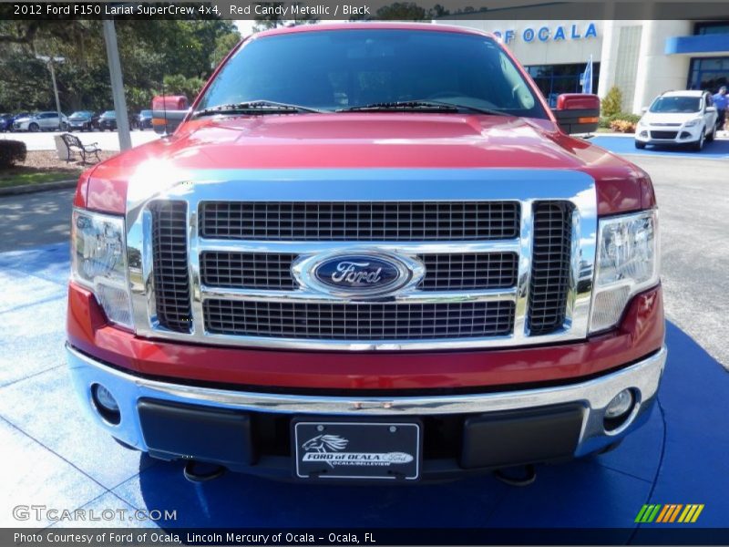 Red Candy Metallic / Black 2012 Ford F150 Lariat SuperCrew 4x4