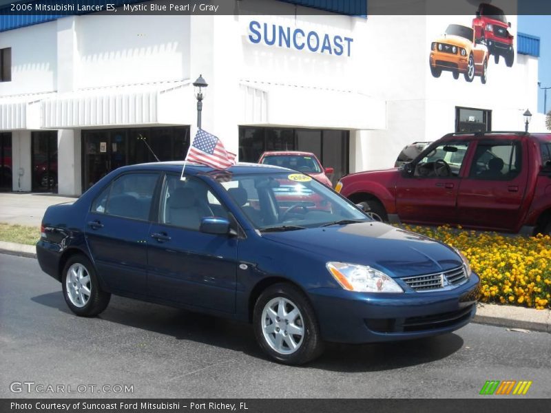 Mystic Blue Pearl / Gray 2006 Mitsubishi Lancer ES