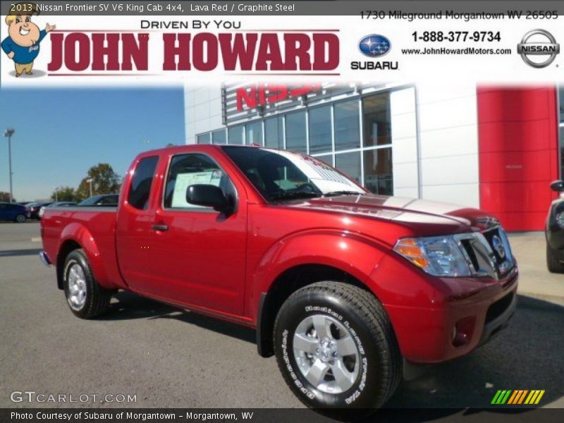 Lava Red / Graphite Steel 2013 Nissan Frontier SV V6 King Cab 4x4