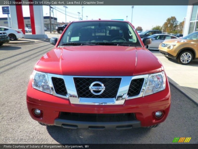Lava Red / Graphite Steel 2013 Nissan Frontier SV V6 King Cab 4x4