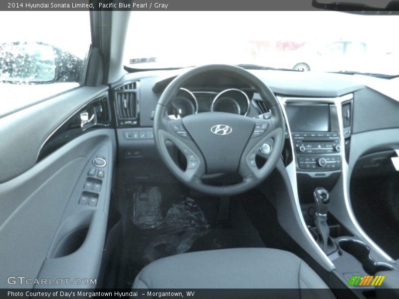 Pacific Blue Pearl / Gray 2014 Hyundai Sonata Limited