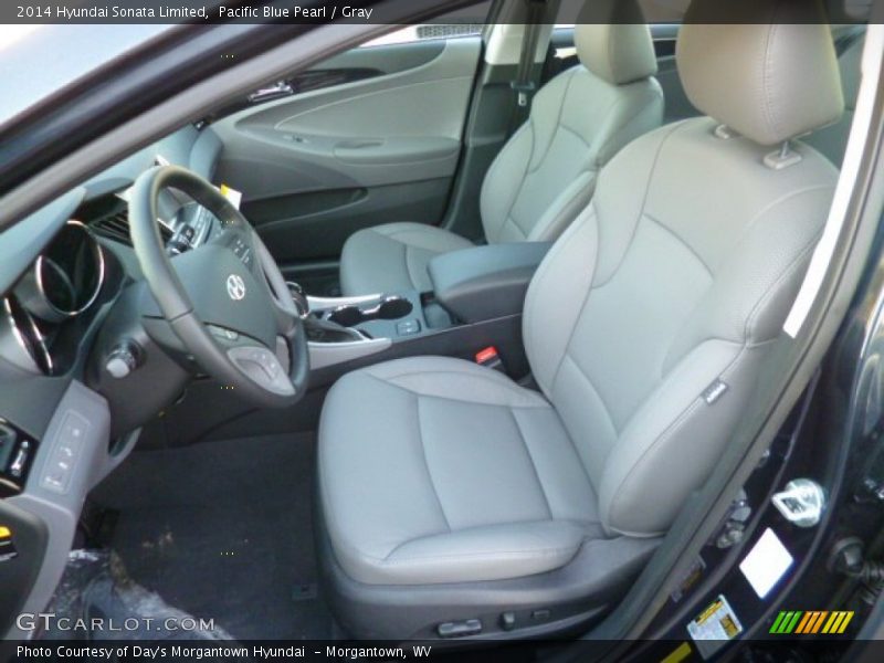 Pacific Blue Pearl / Gray 2014 Hyundai Sonata Limited