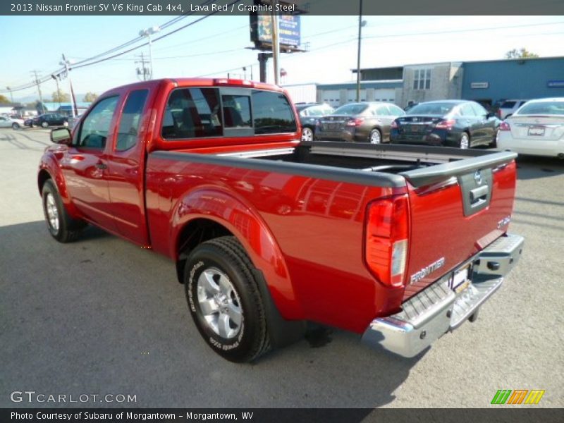 Lava Red / Graphite Steel 2013 Nissan Frontier SV V6 King Cab 4x4