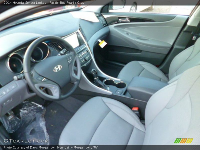 Pacific Blue Pearl / Gray 2014 Hyundai Sonata Limited