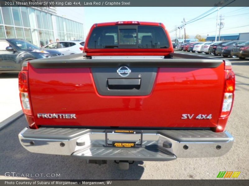 Lava Red / Graphite Steel 2013 Nissan Frontier SV V6 King Cab 4x4