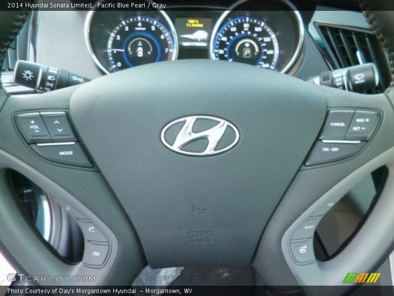 Pacific Blue Pearl / Gray 2014 Hyundai Sonata Limited