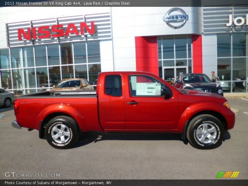 Lava Red / Graphite Steel 2013 Nissan Frontier SV V6 King Cab 4x4