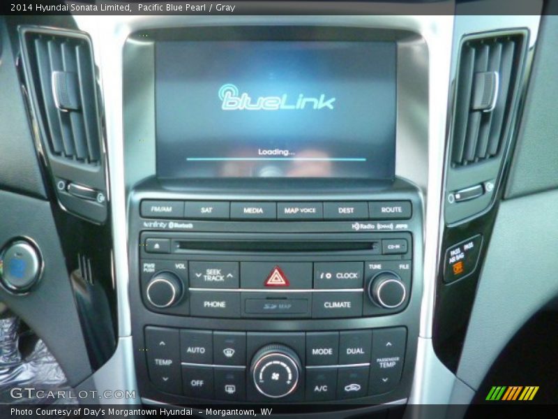 Pacific Blue Pearl / Gray 2014 Hyundai Sonata Limited