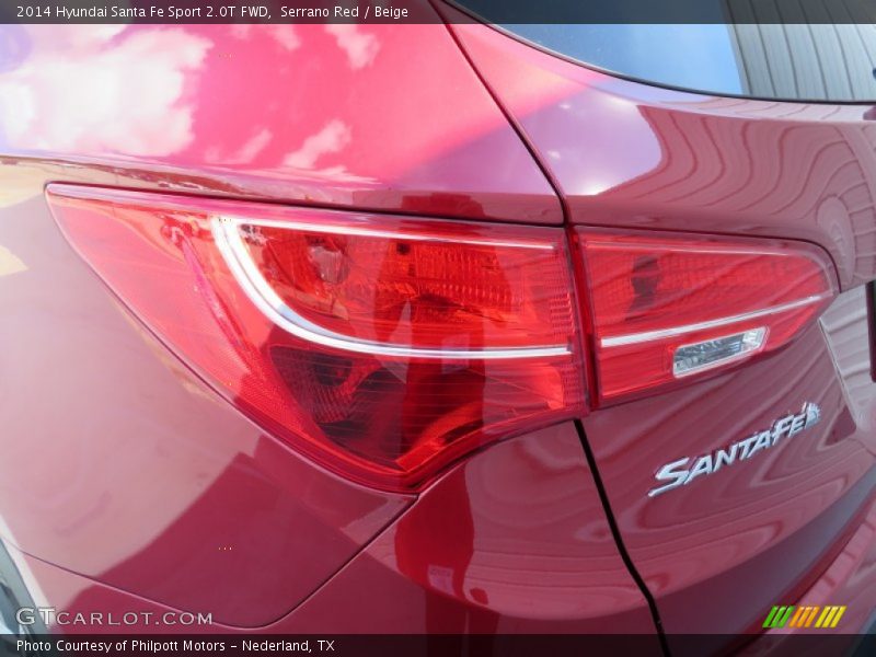 Serrano Red / Beige 2014 Hyundai Santa Fe Sport 2.0T FWD