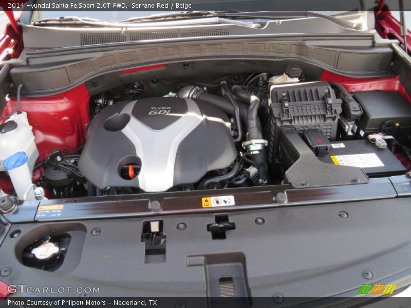  2014 Santa Fe Sport 2.0T FWD Engine - 2.0 Liter GDI Turbocharged DOHC 16-Valve CVVT 4 Cylinder