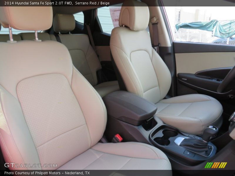 Serrano Red / Beige 2014 Hyundai Santa Fe Sport 2.0T FWD
