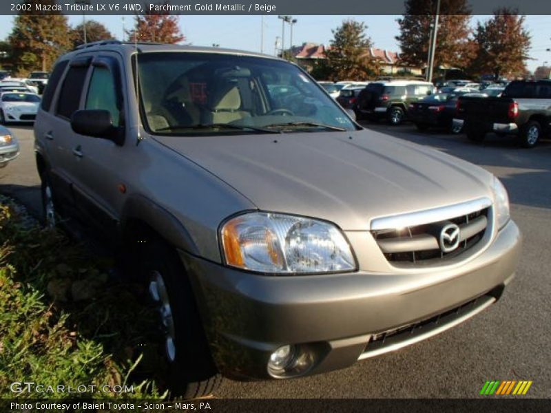 Parchment Gold Metallic / Beige 2002 Mazda Tribute LX V6 4WD
