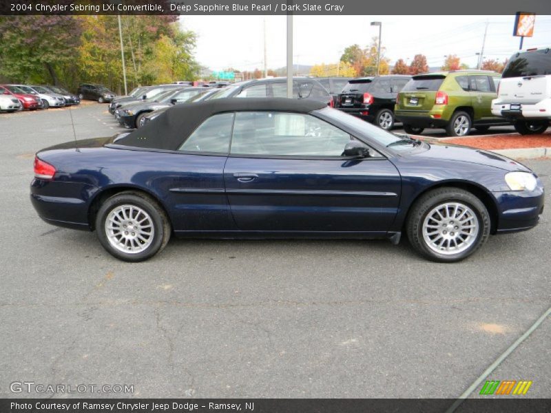 Deep Sapphire Blue Pearl / Dark Slate Gray 2004 Chrysler Sebring LXi Convertible
