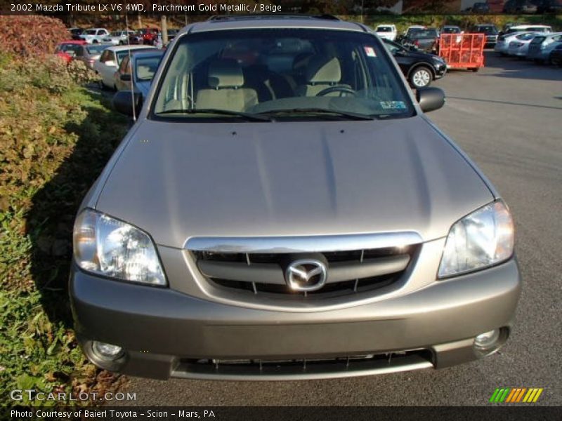 Parchment Gold Metallic / Beige 2002 Mazda Tribute LX V6 4WD