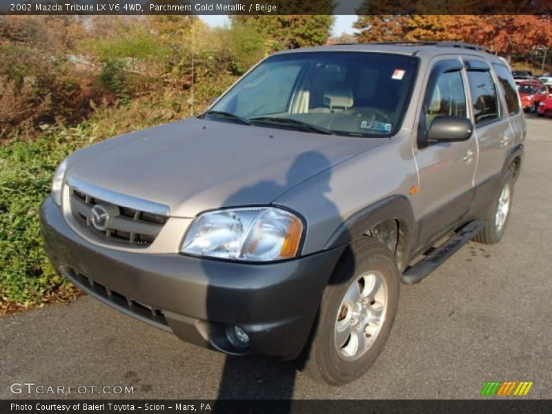 Parchment Gold Metallic / Beige 2002 Mazda Tribute LX V6 4WD