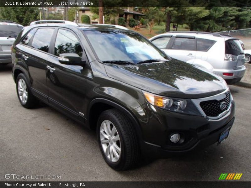 Tuscan Olive / Beige 2011 Kia Sorento EX AWD