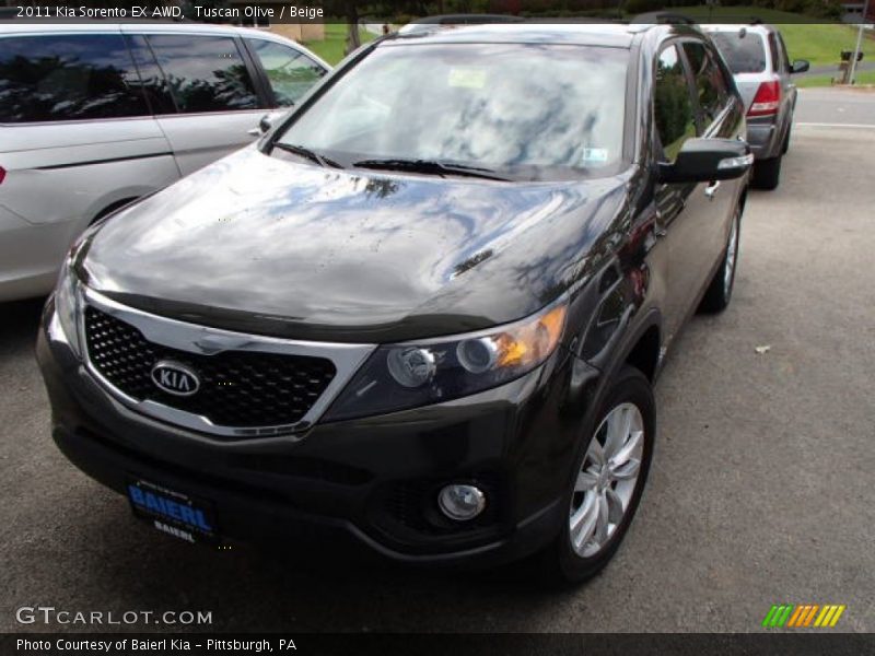 Tuscan Olive / Beige 2011 Kia Sorento EX AWD