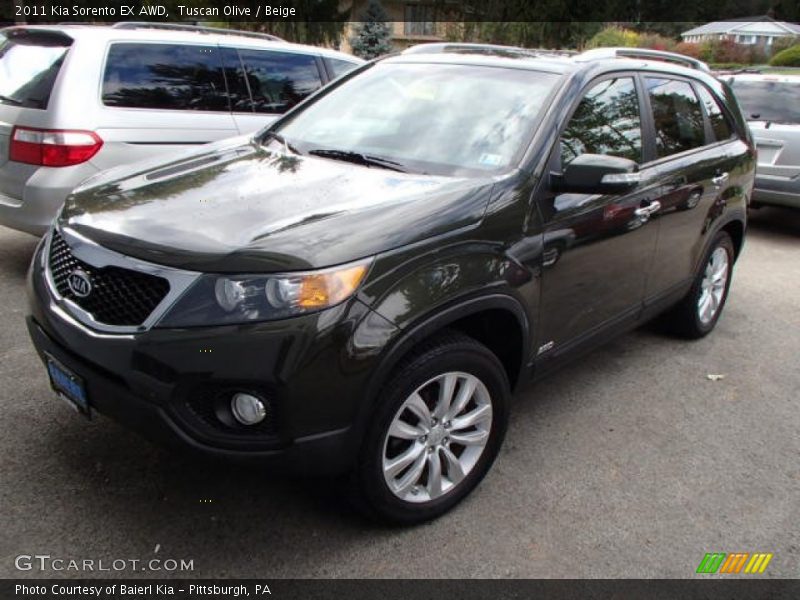Tuscan Olive / Beige 2011 Kia Sorento EX AWD