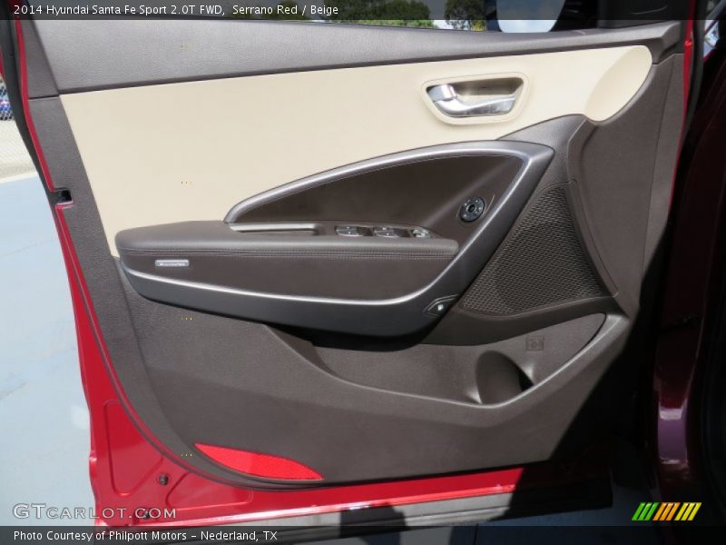 Serrano Red / Beige 2014 Hyundai Santa Fe Sport 2.0T FWD