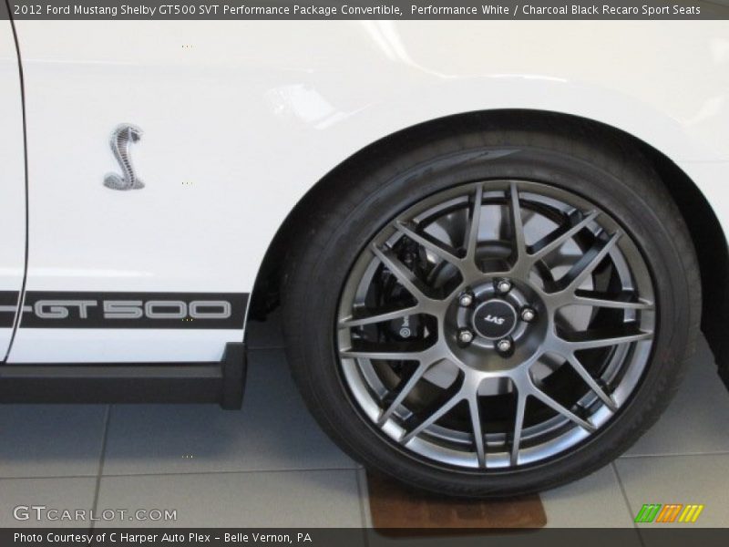 Performance White / Charcoal Black Recaro Sport Seats 2012 Ford Mustang Shelby GT500 SVT Performance Package Convertible