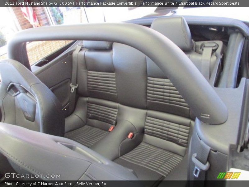 Performance White / Charcoal Black Recaro Sport Seats 2012 Ford Mustang Shelby GT500 SVT Performance Package Convertible