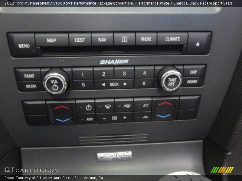 Performance White / Charcoal Black Recaro Sport Seats 2012 Ford Mustang Shelby GT500 SVT Performance Package Convertible