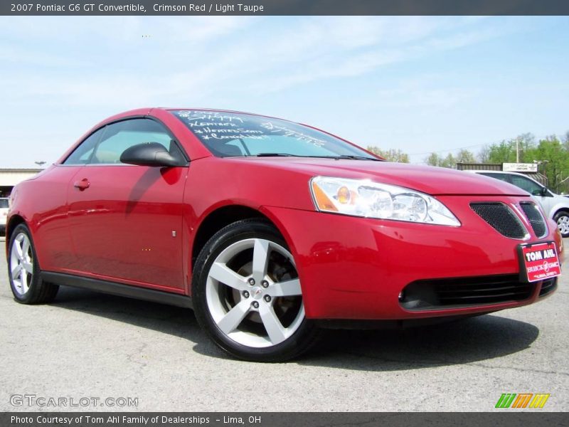 Crimson Red / Light Taupe 2007 Pontiac G6 GT Convertible