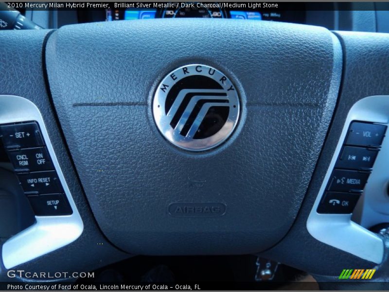 Brilliant Silver Metallic / Dark Charcoal/Medium Light Stone 2010 Mercury Milan Hybrid Premier
