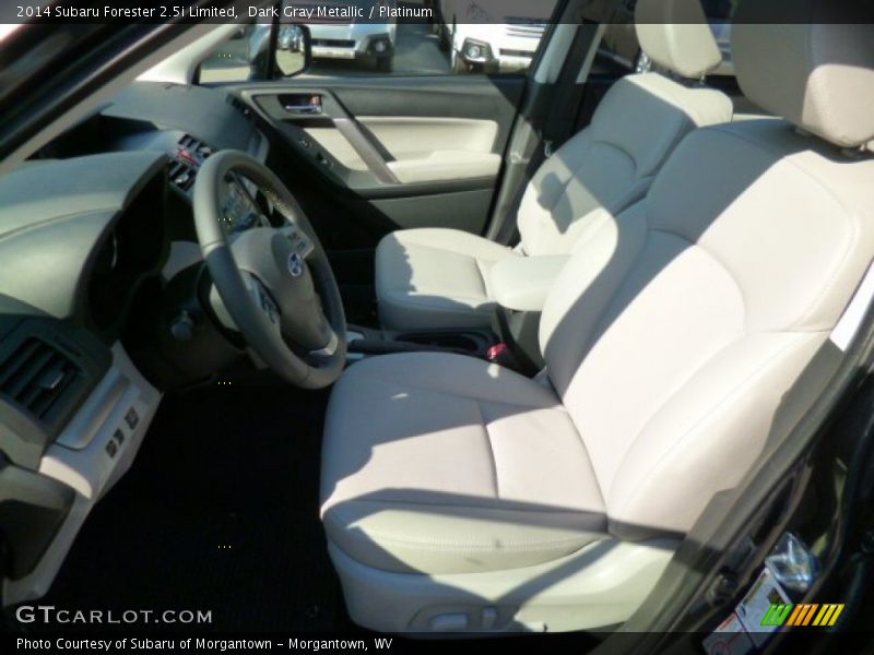 Dark Gray Metallic / Platinum 2014 Subaru Forester 2.5i Limited