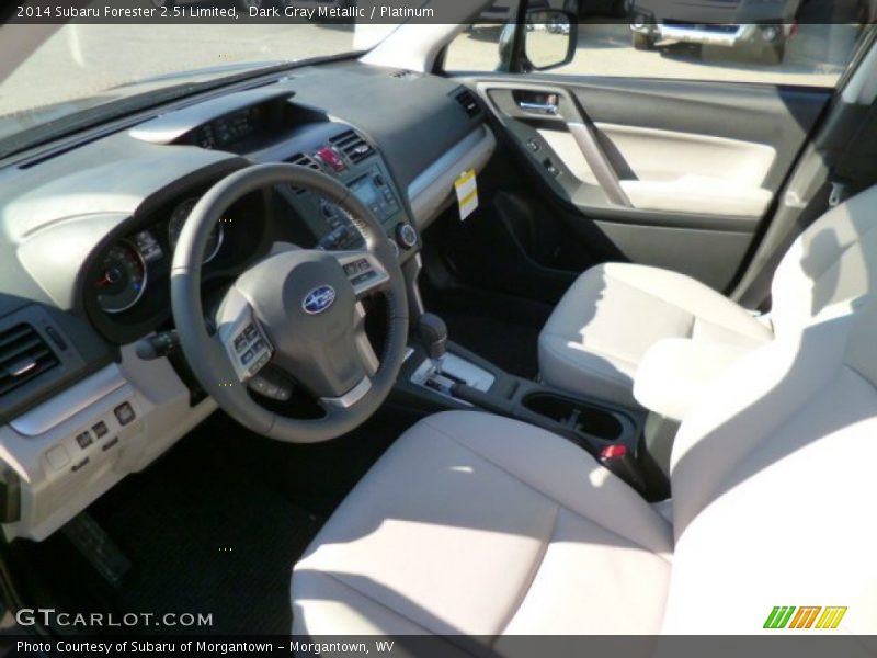 Dark Gray Metallic / Platinum 2014 Subaru Forester 2.5i Limited