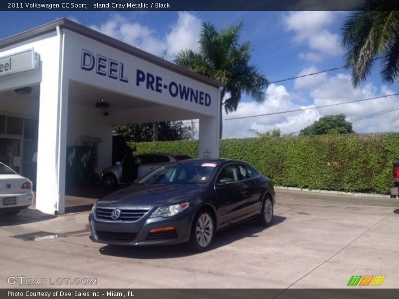 Island Gray Metallic / Black 2011 Volkswagen CC Sport