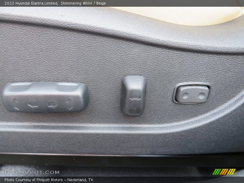 Shimmering White / Beige 2013 Hyundai Elantra Limited